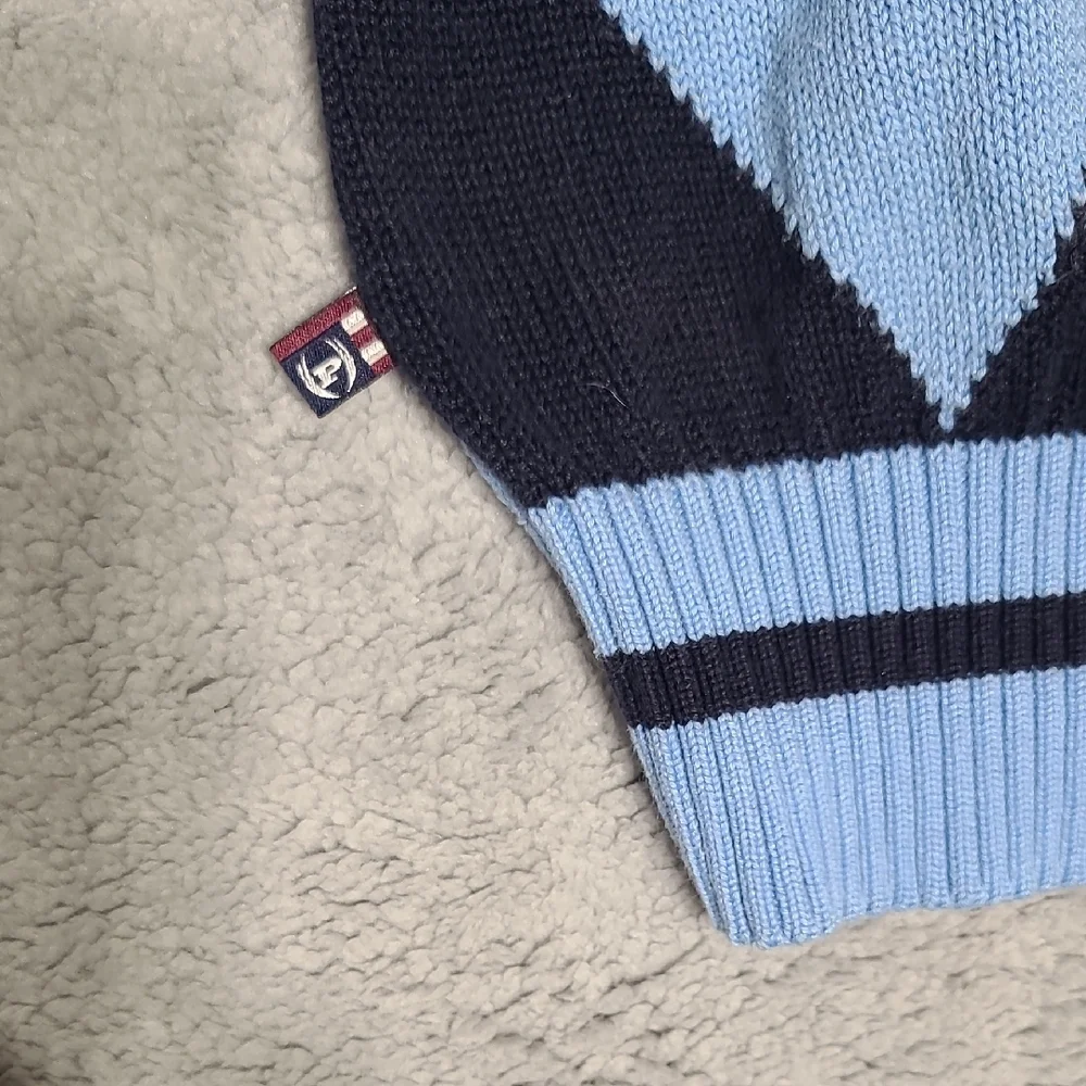Phat Farm Blue and Black V-Neck Sweater - Picture 6 of 8